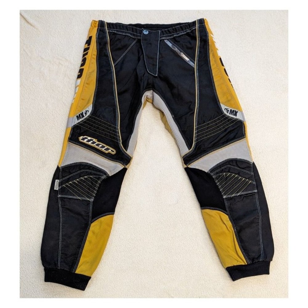 THOR MX Phase Motocross Pants Youth 26 Black Gold Dirt Bike Offroad Racing